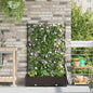 Jardineira com Treliça 2 pcs Castanho 80 x 40 x 125.5 cm PP