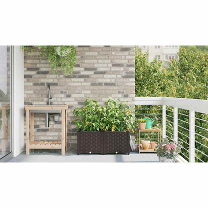 Vasos de Jardim Castanho 80 x 40 x 37.5 cm Aço