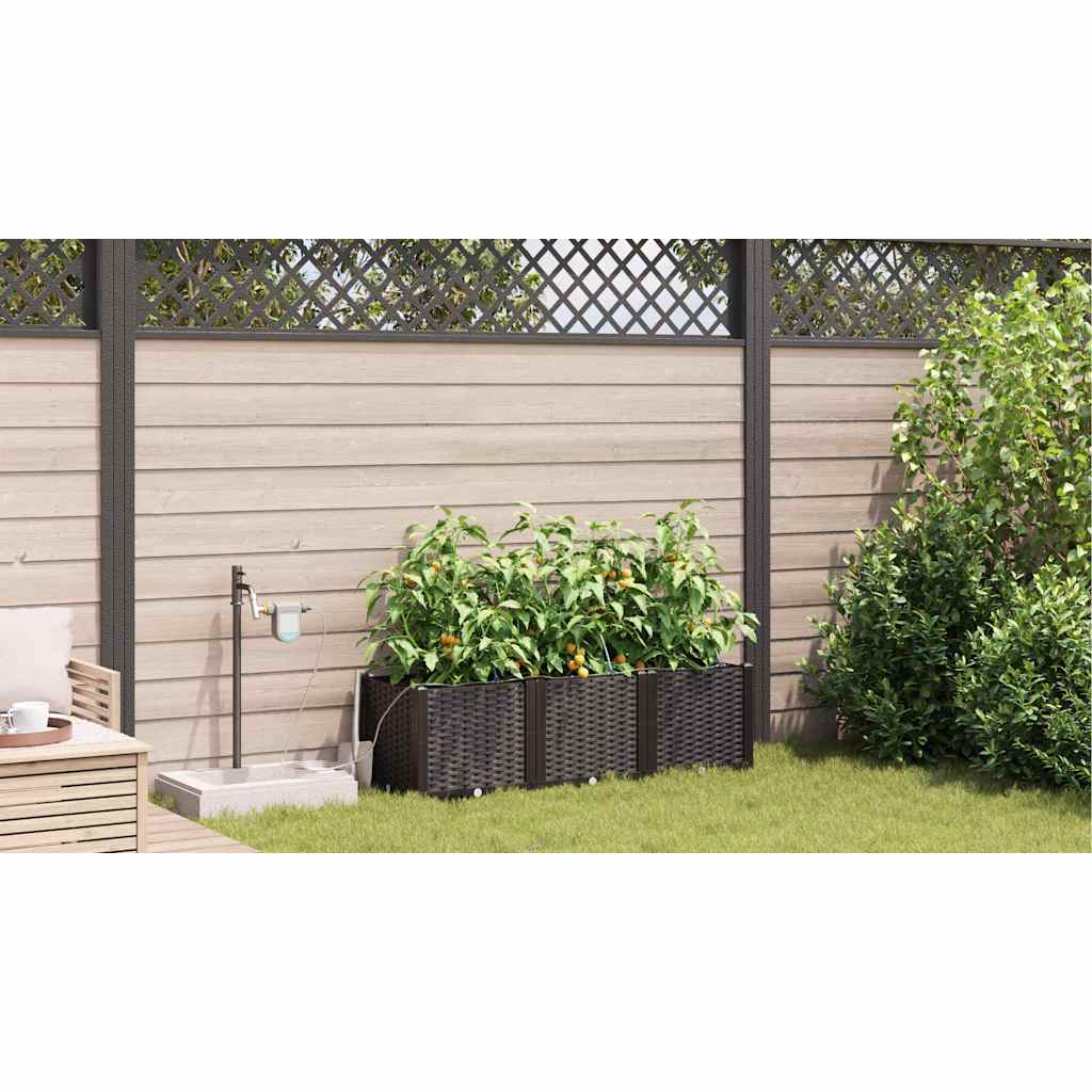 Vasos de Jardim Castanho 120 x 40 x 37.5 cm Aço