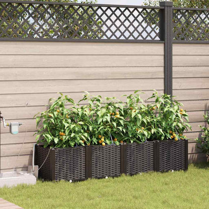Vasos de Jardim Castanho 160 x 40 x 37.5 cm Aço