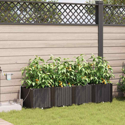 Vasos de Jardim Castanho 160 x 40 x 37.5 cm Aço