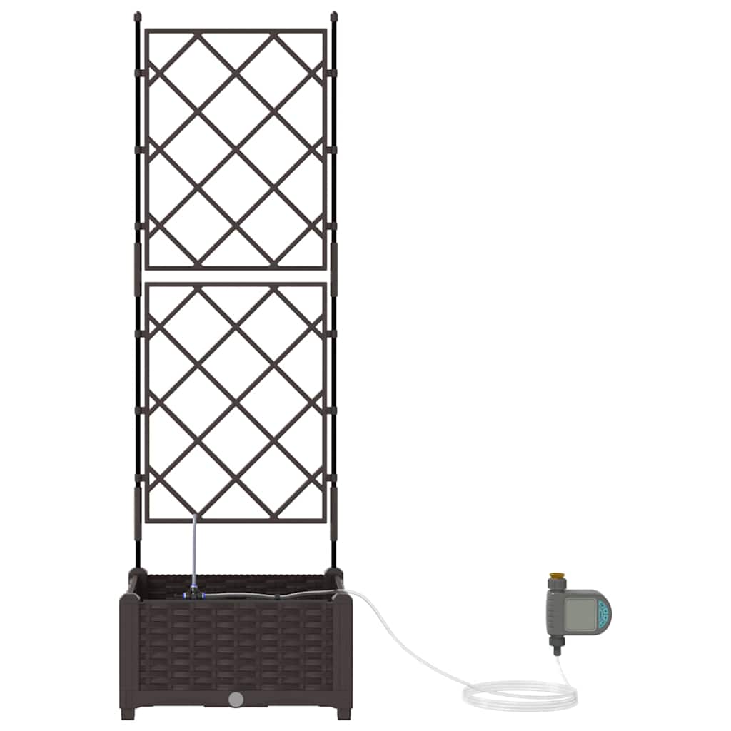 Vasos de Jardim Castanho 40 x 40 x 126 cm Aço