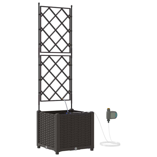 Vasos de Jardim Castanho 40 x 40 x 142 cm Aço