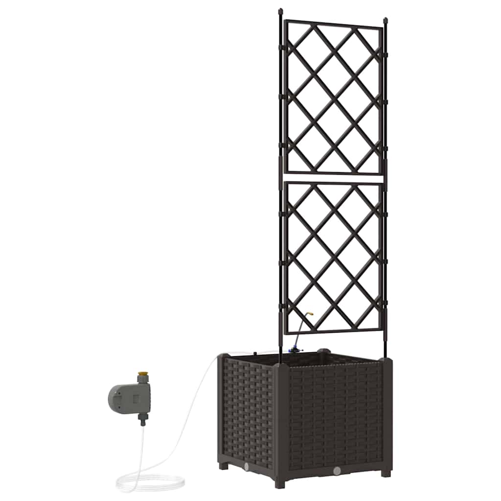 Vasos de Jardim Castanho 40 x 40 x 142 cm Aço