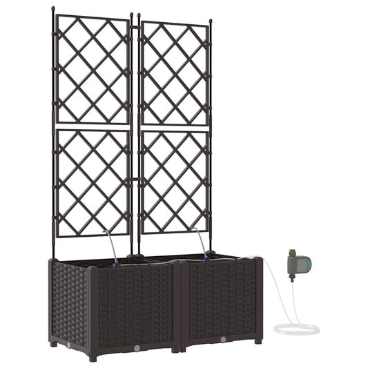 Vasos de Jardim Castanho 80 x 40 x 142 cm Aço