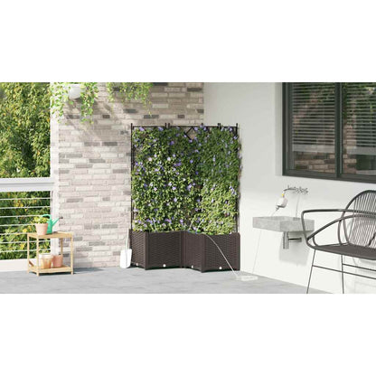 Vasos de Jardim Castanho 80 x 80 x 142 cm Aço