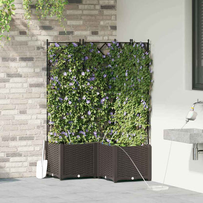 Vasos de Jardim Castanho 80 x 80 x 142 cm Aço