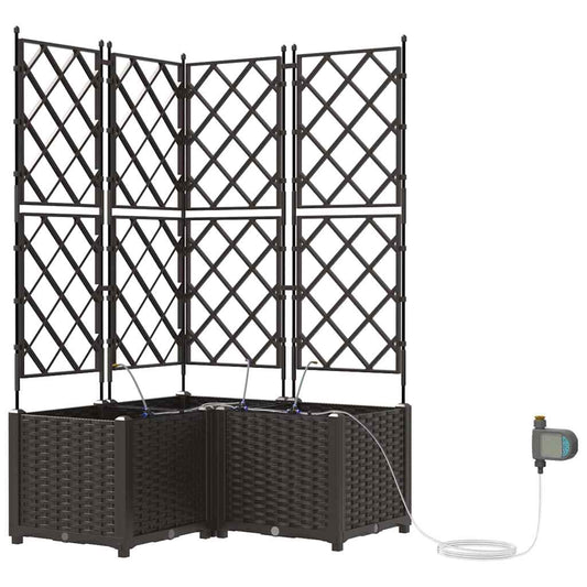 Vasos de Jardim Castanho 80 x 80 x 142 cm Aço