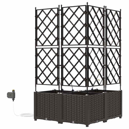 Vasos de Jardim Castanho 80 x 80 x 142 cm Aço