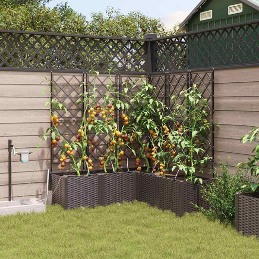 Vasos de Jardim Castanho 120 x 120 x 142 cm Aço