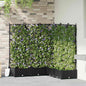 Jardineira com Treliça 5 pcs Preto 120 x 120 x 125.5 cm PP