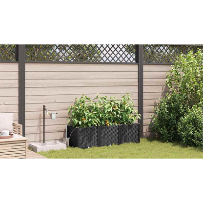 Vasos de Jardim Preto 120 x 40 x 37.5 cm Aço