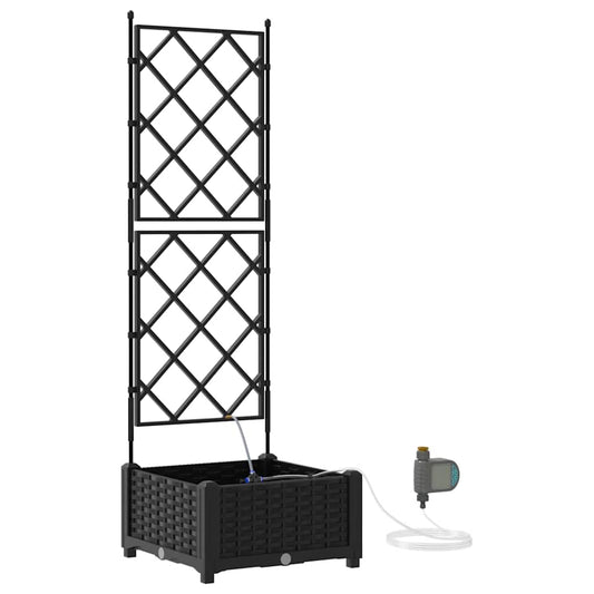 Vasos de Jardim Preto 40 x 40 x 126 cm Aço