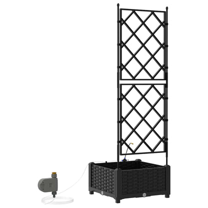 Vasos de Jardim Preto 40 x 40 x 126 cm Aço