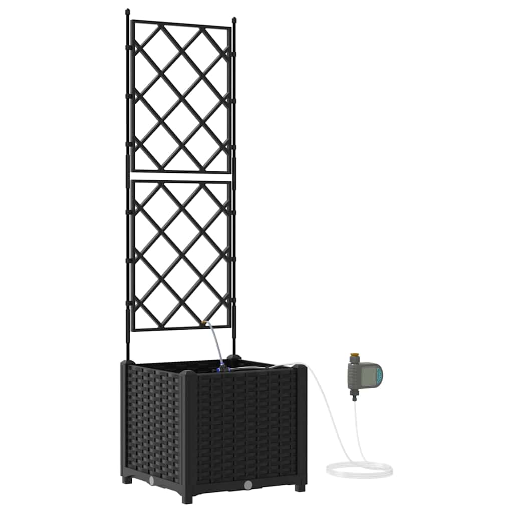 Vasos de Jardim Preto 40 x 40 x 142 cm Aço