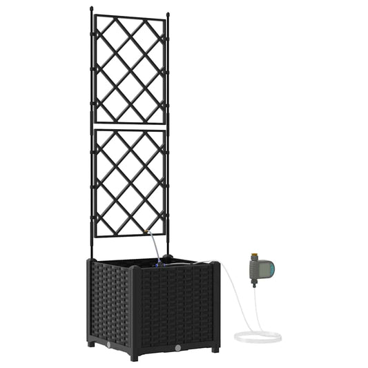Vasos de Jardim Preto 40 x 40 x 142 cm Aço