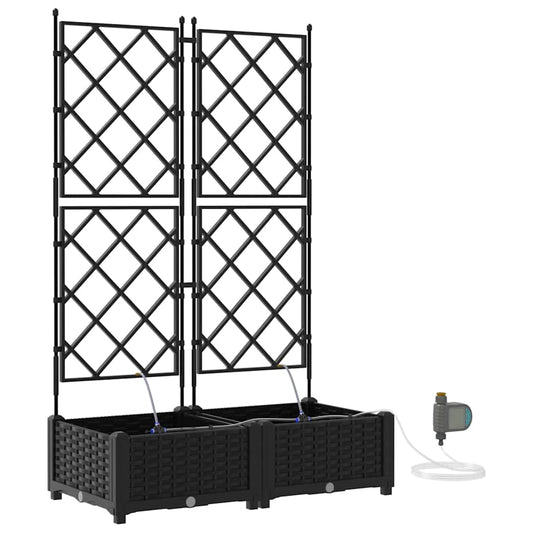 Vasos de Jardim Preto 80 x 40 x 126 cm Aço