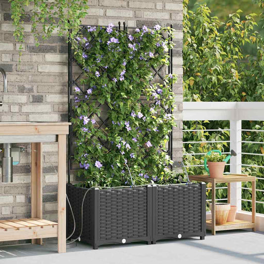 Vasos de Jardim Preto 80 x 40 x 142 cm Aço