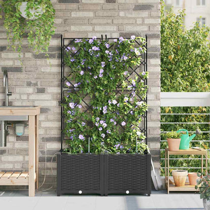 Vasos de Jardim Preto 80 x 40 x 142 cm Aço