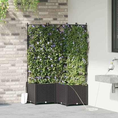 Vasos de Jardim Preto 80 x 80 x 142 cm Aço