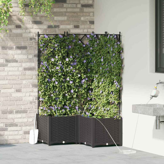 Vasos de Jardim Preto 80 x 80 x 142 cm Aço