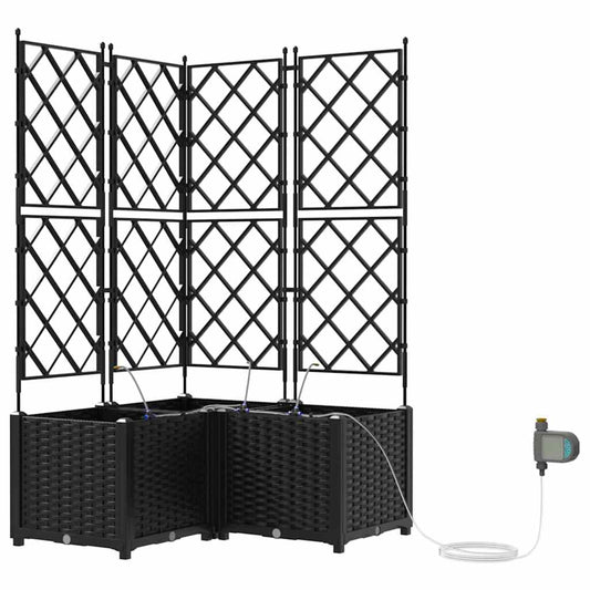 Vasos de Jardim Preto 80 x 80 x 142 cm Aço