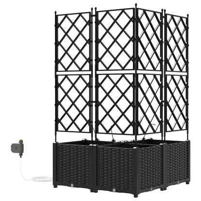 Vasos de Jardim Preto 80 x 80 x 142 cm Aço