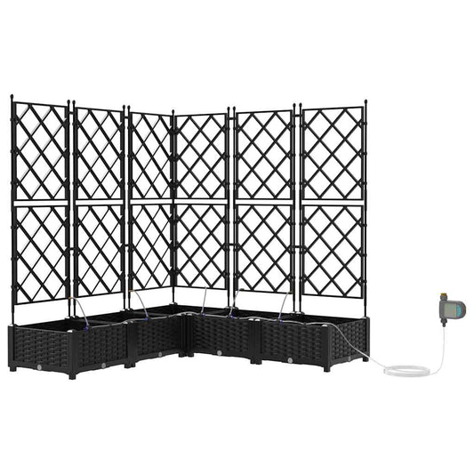 Vasos de Jardim Preto 120 x 120 x 126 cm Aço
