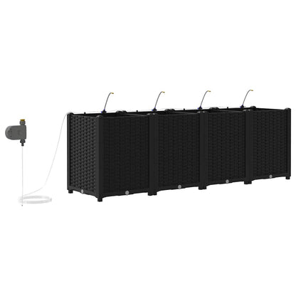 Vasos de Jardim Preto 160 x 40 x 52 cm Aço