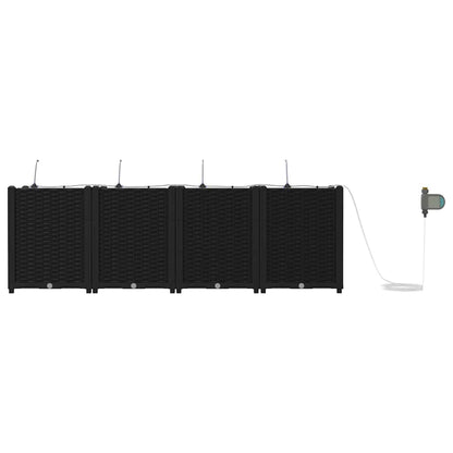 Vasos de Jardim Preto 160 x 40 x 52 cm Aço