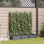 Jardineira com Treliça 3 pcs Cinzeto 120 x 40 x 125.5 cm PP