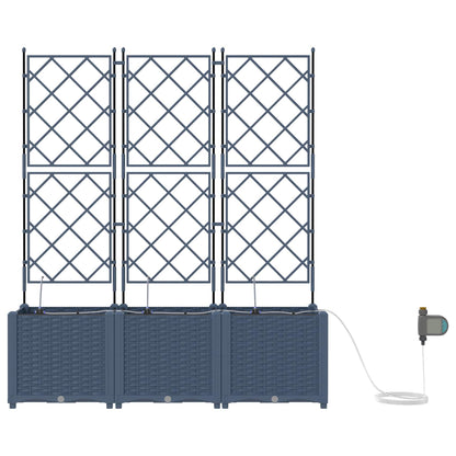Vaso de Jardim 5 pcs Cinzeto 120 x 120 x 143 cm Aço