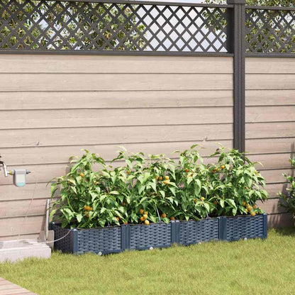 Vasos de Jardim Cinzeto 160 x 40 x 22 cm Aço