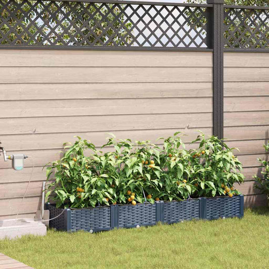 Vasos de Jardim Cinzeto 160 x 40 x 22 cm Aço