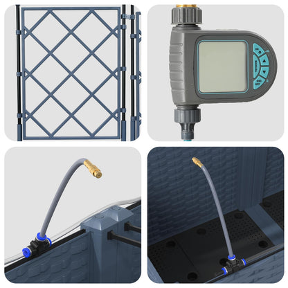 Vaso de Jardim 3 pcs Cinzeto 120 x 120 x 142 cm Aço