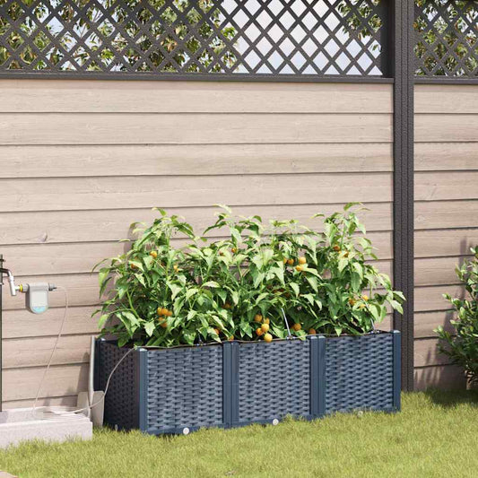 Vasos de Jardim Cinzeto 120 x 40 x 37.5 cm Aço