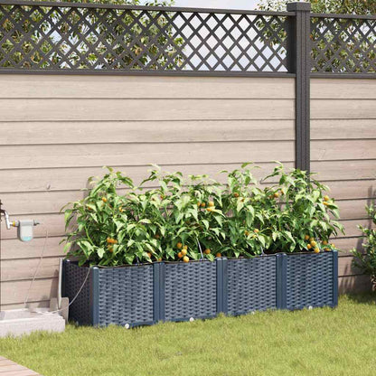 Vasos de Jardim Cinzeto 160 x 40 x 37.5 cm Aço