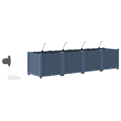 Vasos de Jardim Cinzeto 160 x 40 x 37.5 cm Aço
