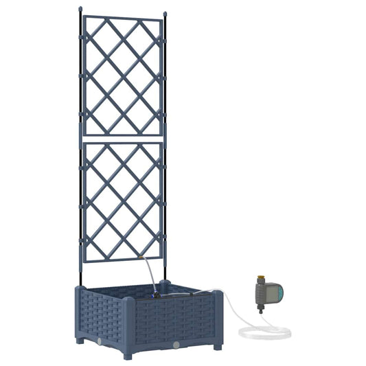 Vasos de Jardim Cinzeto 40 x 40 x 126 cm Aço
