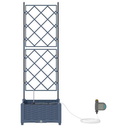 Vasos de Jardim Cinzeto 40 x 40 x 126 cm Aço