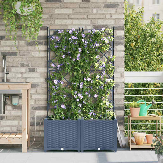 Vasos de Jardim Cinzeto 80 x 40 x 142 cm Aço