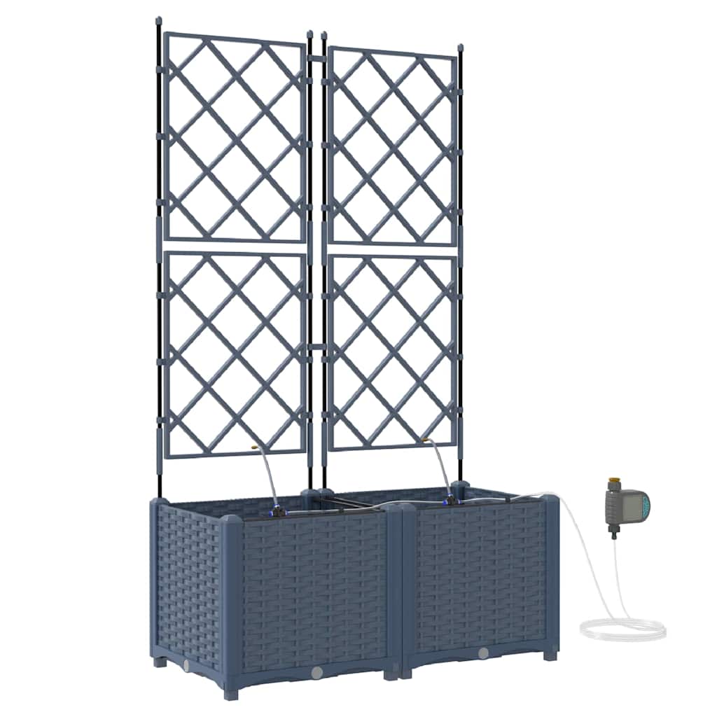 Vasos de Jardim Cinzeto 80 x 40 x 142 cm Aço