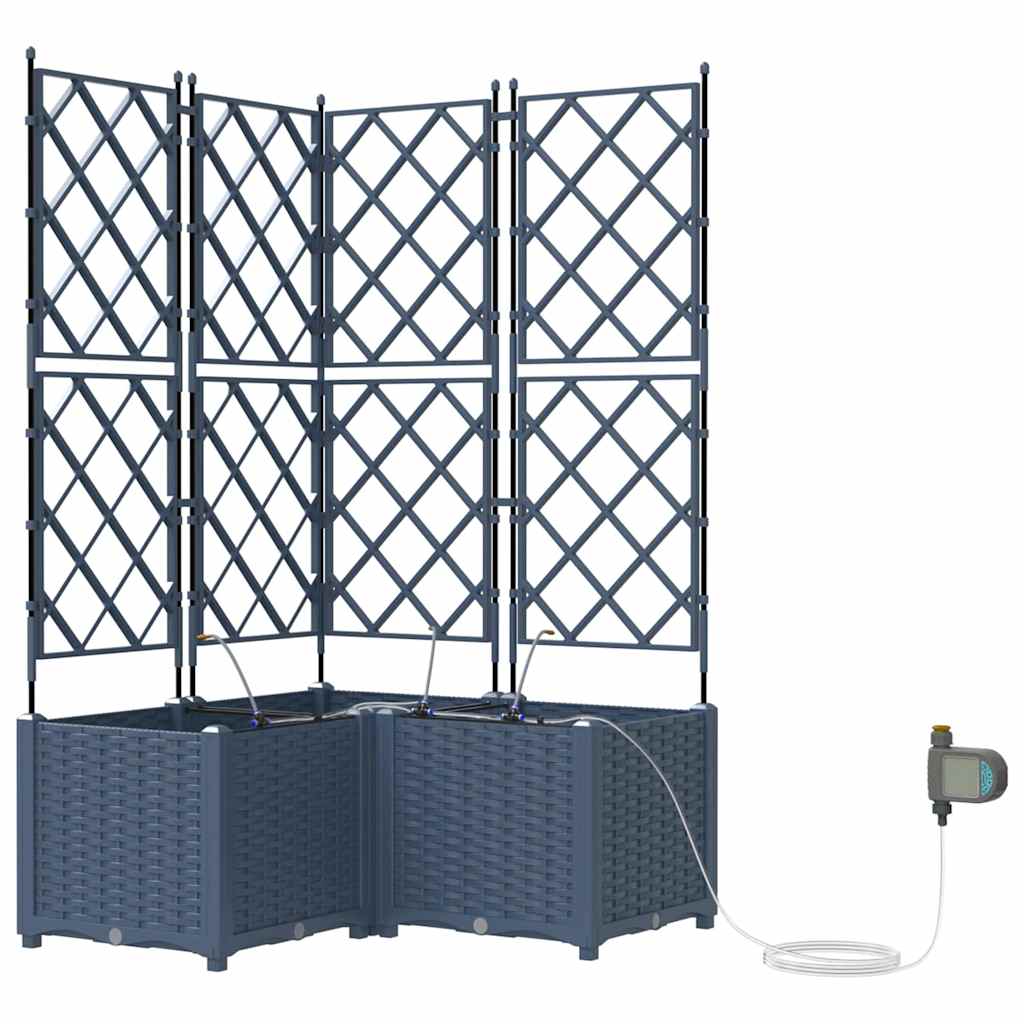 Vasos de Jardim Cinzeto 80 x 80 x 142 cm Aço