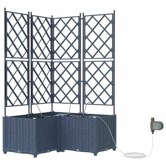 Vasos de Jardim Cinzeto 80 x 80 x 142 cm Aço