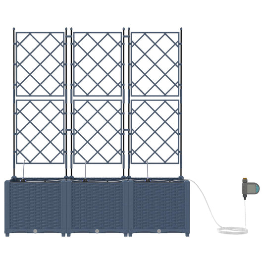 Vaso de Jardim 5 pcs Cinzeto 120 x 120 x 142 cm Aço