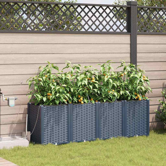 Vasos de Jardim Cinzeto 160 x 40 x 52 cm Aço