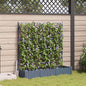 Jardineira com Treliça 3 pcs Cinzento-claro 120 x 40 x 125.5 cm
