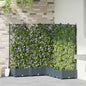 Jardineira com Treliça 5 pcs Cinzento-claro