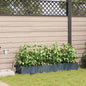 Vasos de Jardim Cinzento-claro 160 x 40 x 22 cm Aço