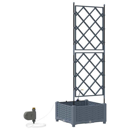 Vasos de Jardim Cinzento-claro 40 x 40 x 126 cm Aço